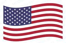 Art of United States of America's Flag on White Background